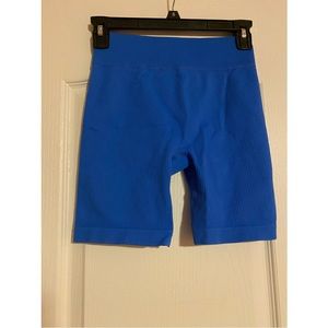 Blue workout shorts